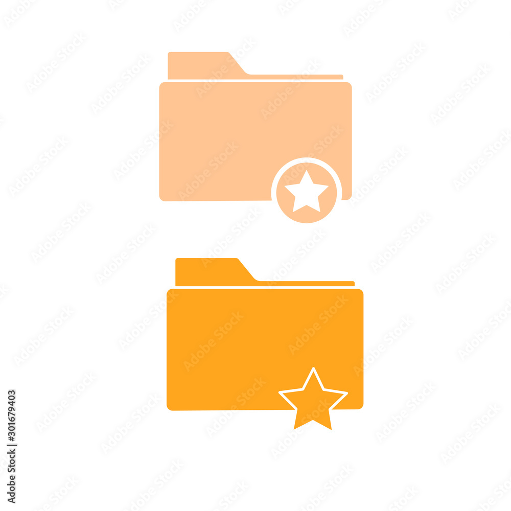 A set of simple icons from the favorites folder A set of simple icons from the favorites folder