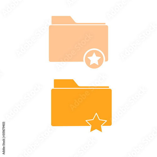A set of simple icons from the favorites folder