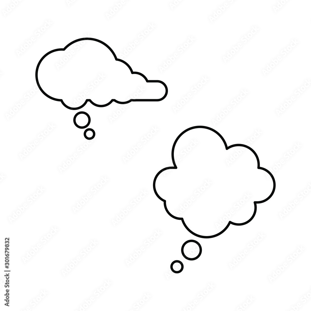 Set of vector icons with white dialog boxes Set of vector icons with white dialog boxes