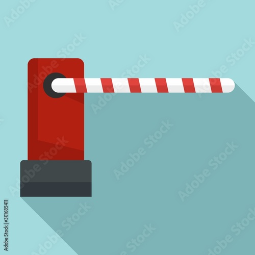 Parking barrier icon. Flat illustration of parking barrier vector icon for web design