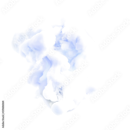 Beautiful explosion with smoke and fire. 3d illustration  3d rendering.