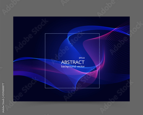 Modern colored poster line background vector.