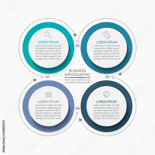 Business circle. timeline infographic icons designed for abstract background template milestone element modern diagram process technology digital marketing data presentation chart Vector