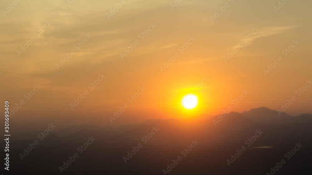Sunset view at Mae Moh District, Lampang Province, Thailand Sunset view at Mae Moh District, Lampang Province, Thailand