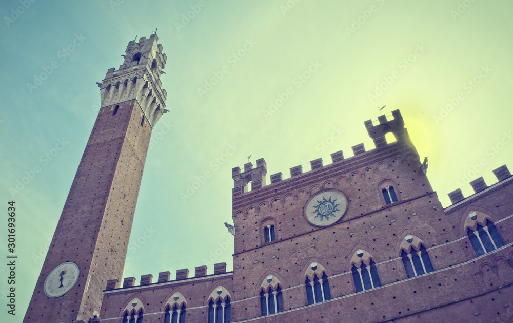 Obraz premium The Torre del Mangia - Siena Italy
