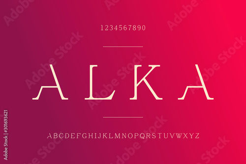 elegant alka feminine minimalist serif font vector design
