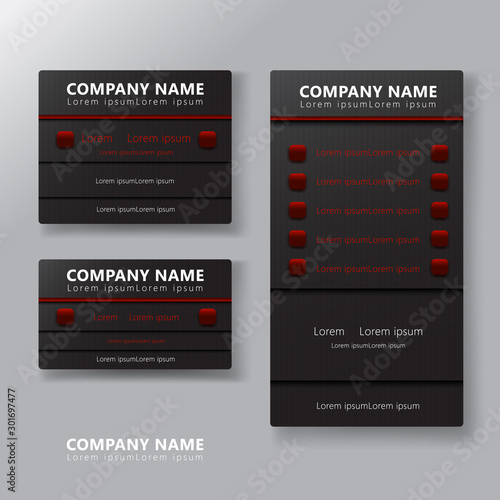 Modern business card template design, Contact card for company, Vector illustration, Flat design
