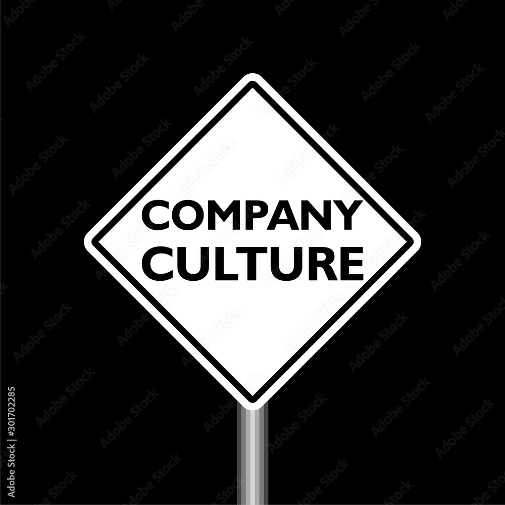 Company Culture concept isolated on black background