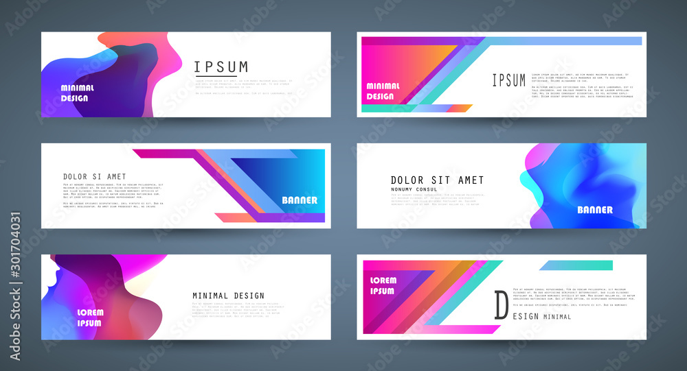 Vector horizontal banner template, abstract design Vector horizontal banner template, abstract design