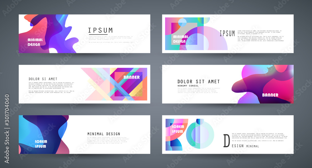 Vector horizontal banner template, abstract design Vector horizontal banner template, abstract design