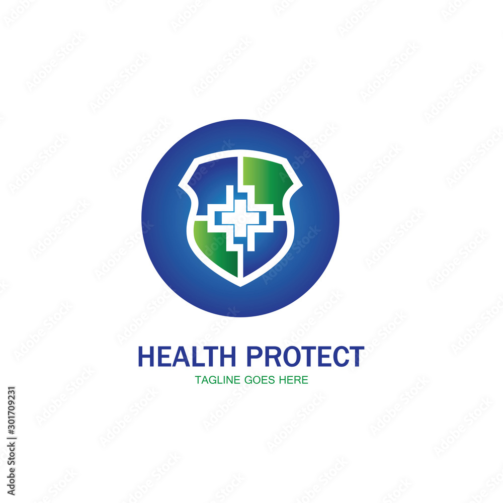 health protection with shield logo design vector template for medical or insurance company-vector health protection with shield logo design vector template for medical or insurance company-vector