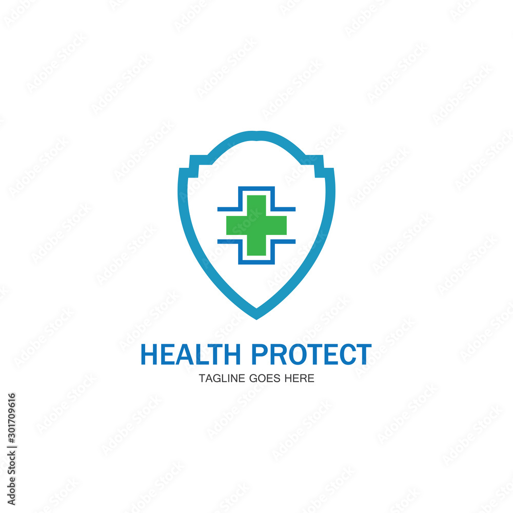 health protection with shield logo design vector template for medical or insurance company-vector health protection with shield logo design vector template for medical or insurance company-vector