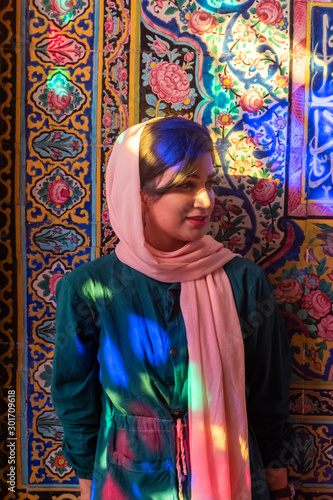 Woman praying at mosque - Iran