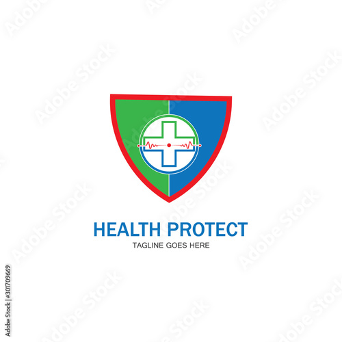 health protection with shield logo design vector template for medical or insurance company-vector Free Download health protection with shield logo design vector template for medical or insurance company-vector - GFXLoad