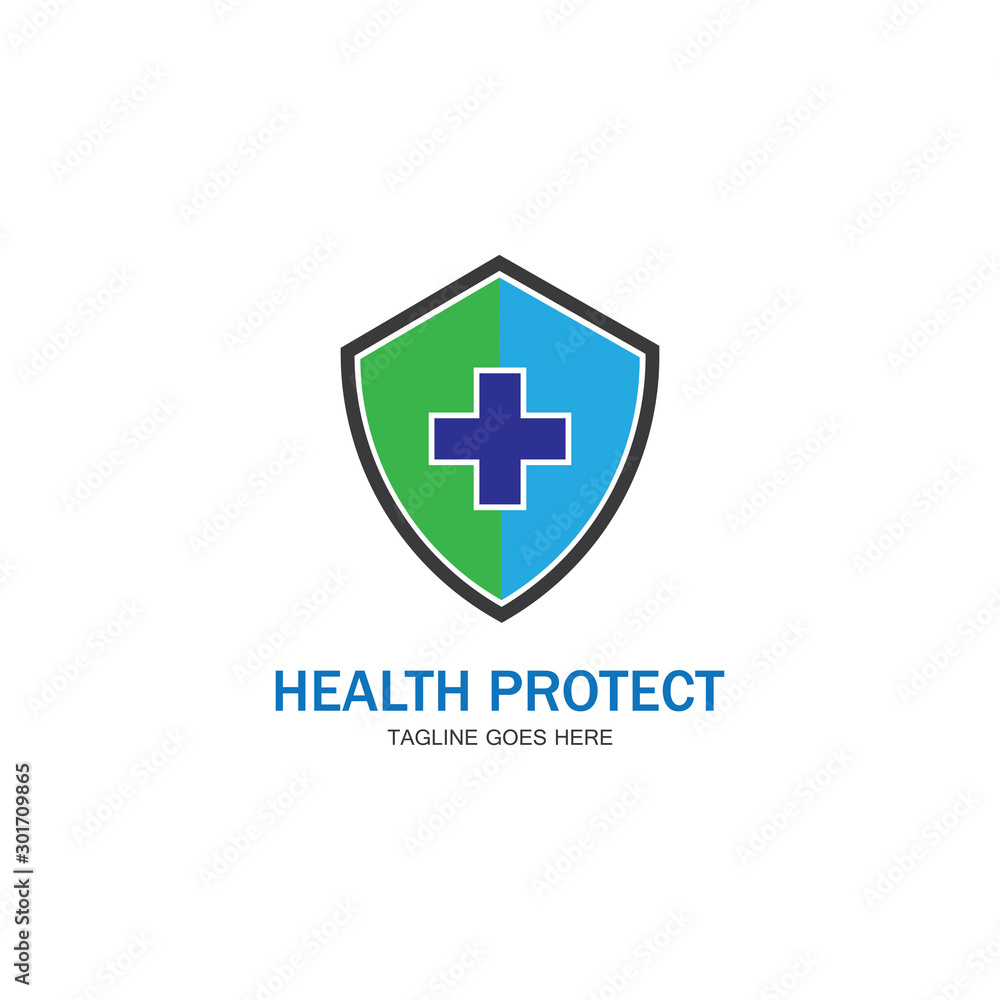 health protection with shield logo design vector template for medical or insurance company-vector health protection with shield logo design vector template for medical or insurance company-vector
