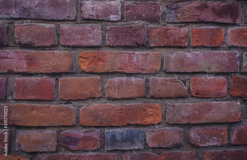 red vintage brick wall. background and texture for design