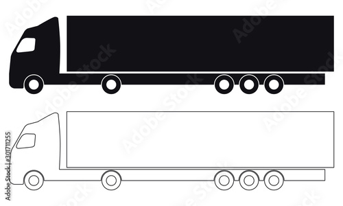 wagon, vector illustration. transportation of large cargoes.