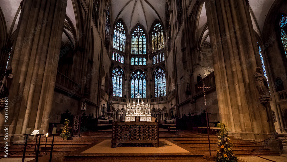 Interior of the Regensburg Cathedral