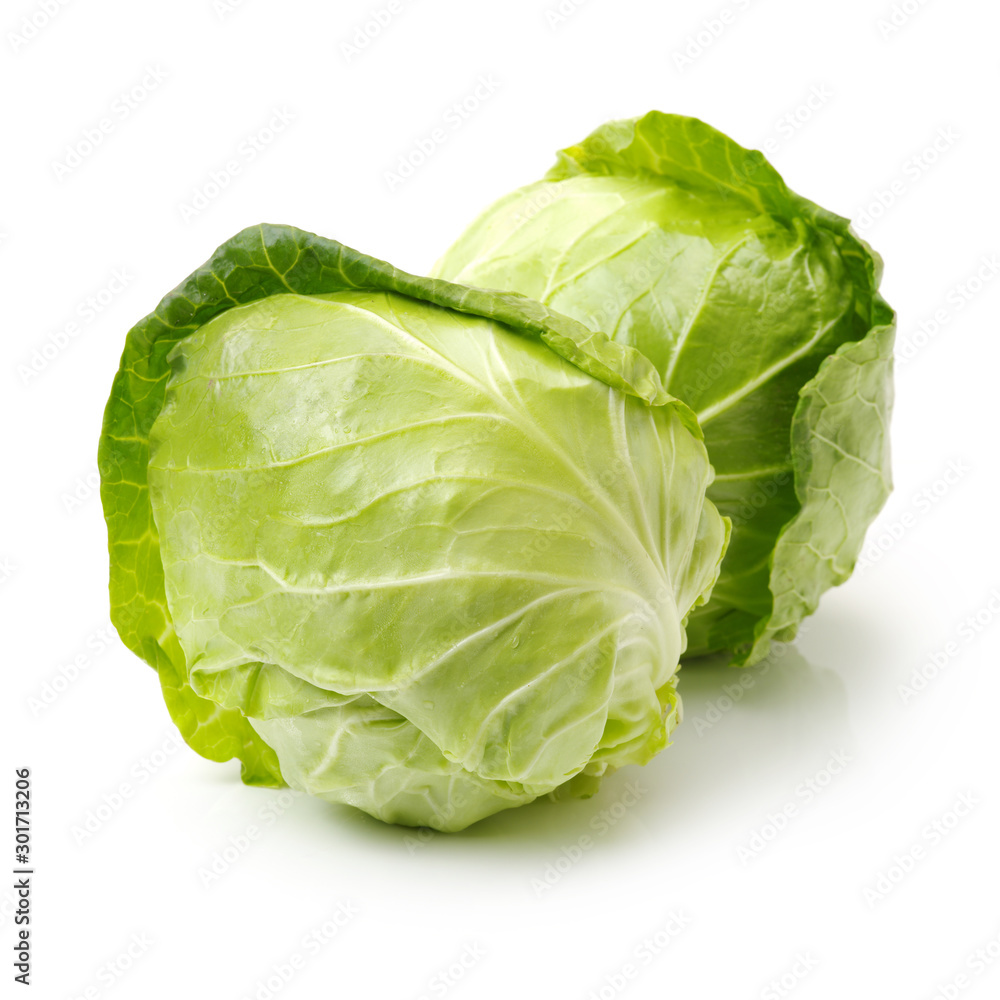 Cut cabbage on white background Cut cabbage on white background