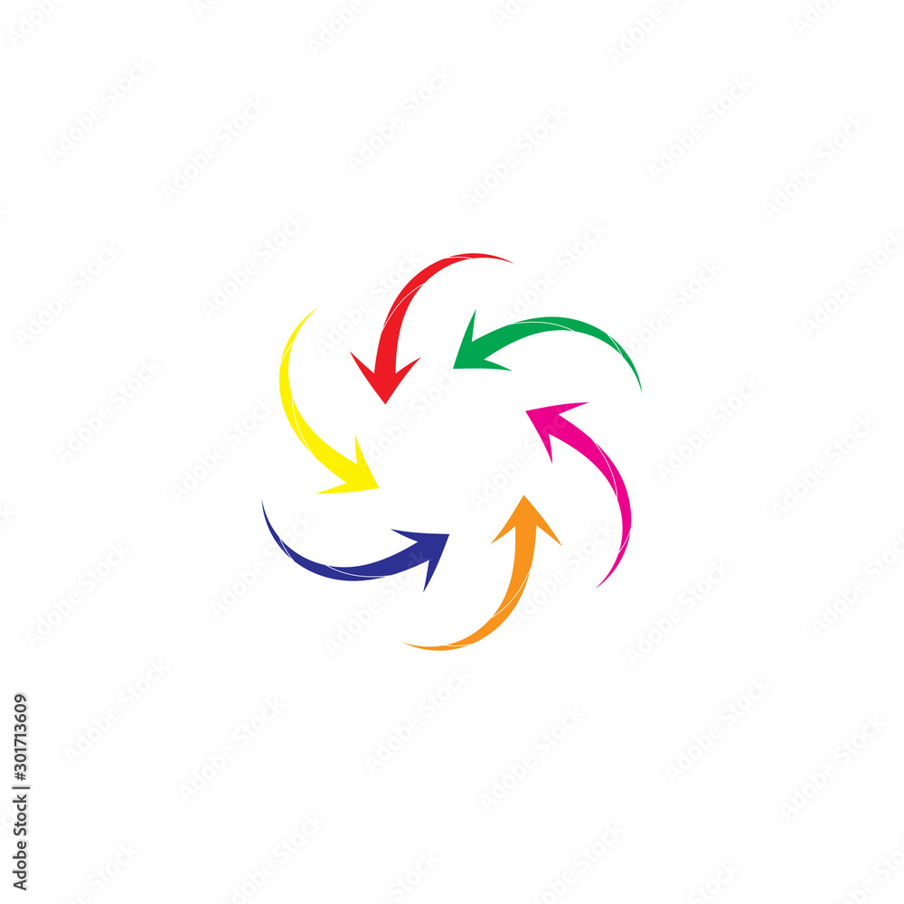 Obraz premium Arrows vector illustration icon Logo Template design