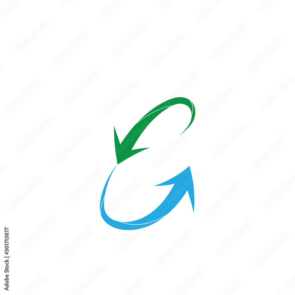 Obraz premium Arrows vector illustration icon Logo Template design