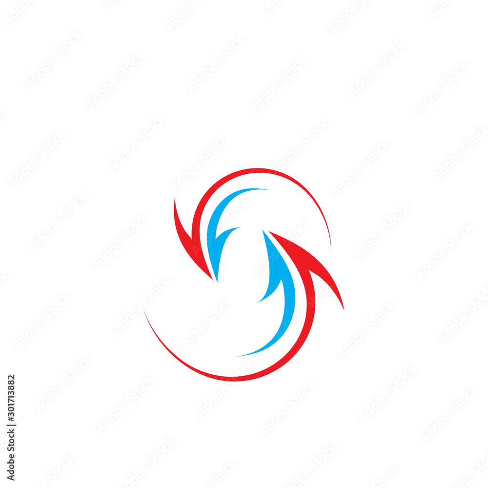 Obraz premium Arrows vector illustration icon Logo Template design