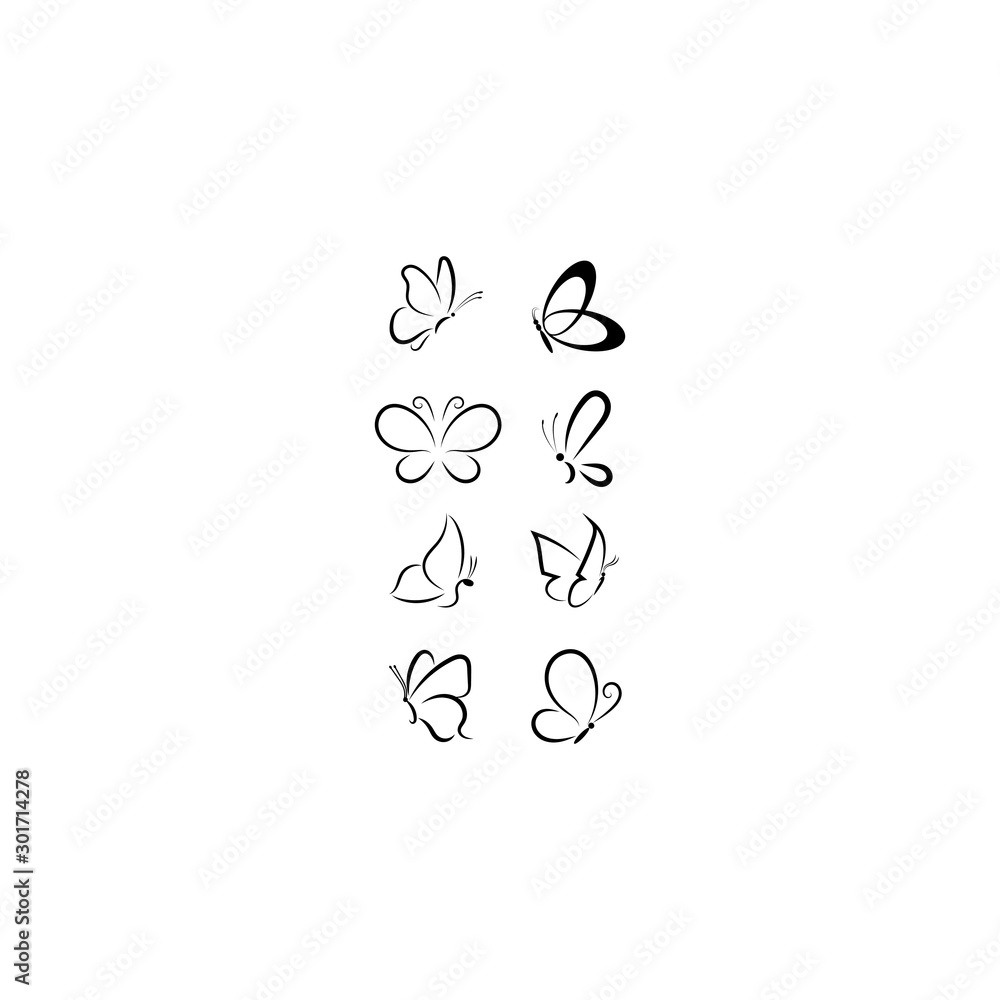 Butterfly conceptual simple Logo design template Vector illustration Butterfly conceptual simple Logo design template Vector illustration