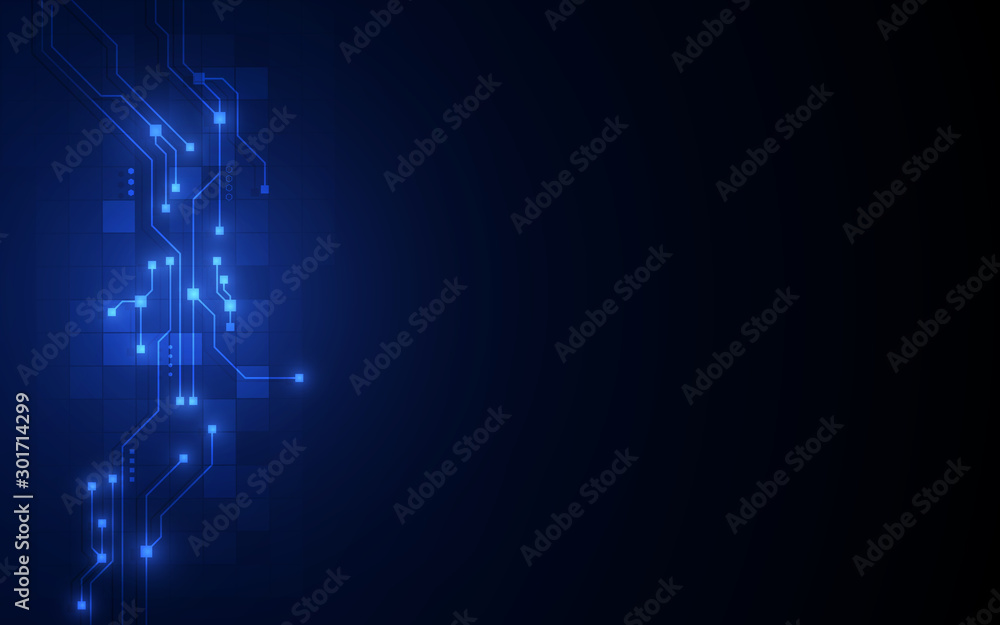 Fototapeta premium abstract circuit networking blockchain concept background