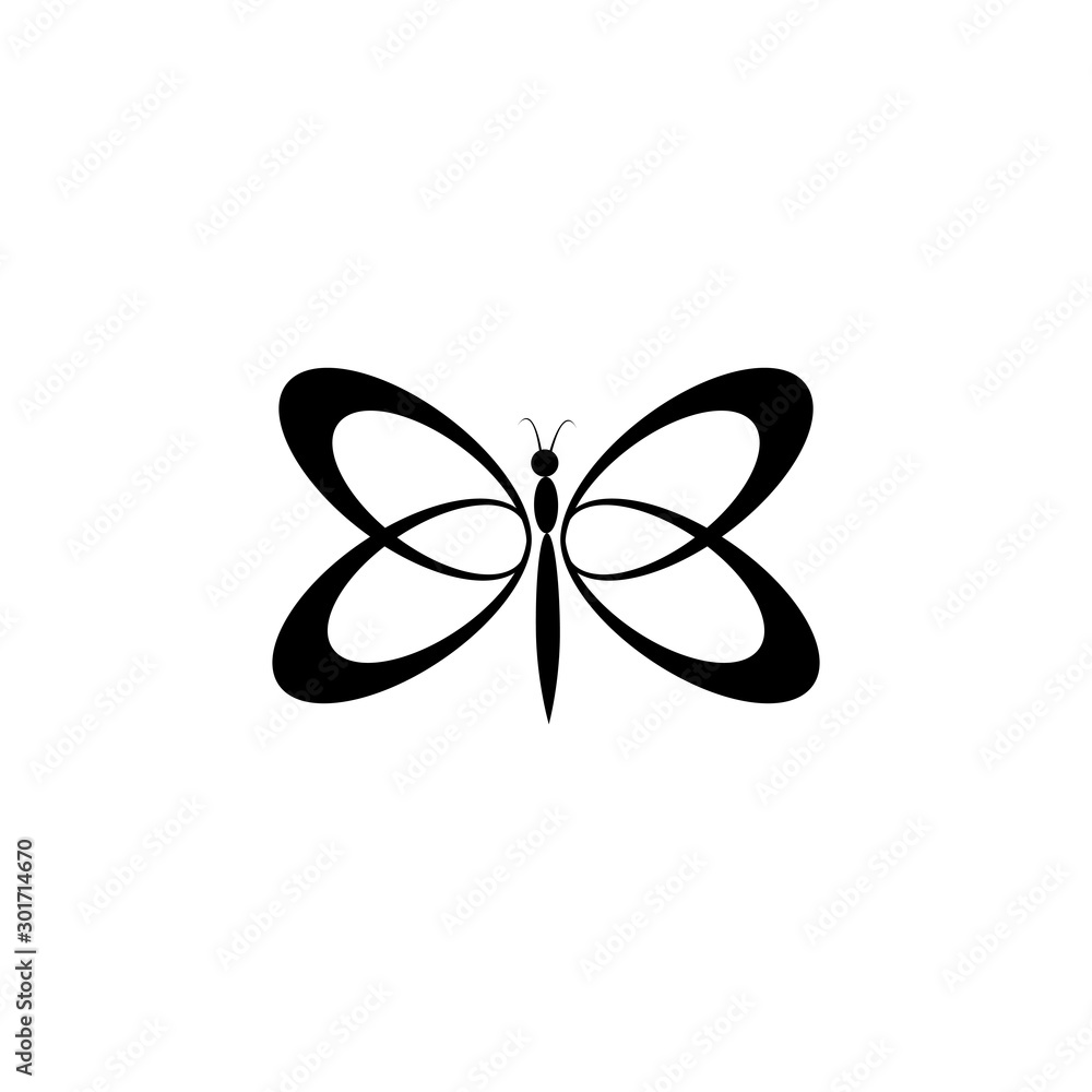 Butterfly conceptual simple Logo  design template Vector illustration