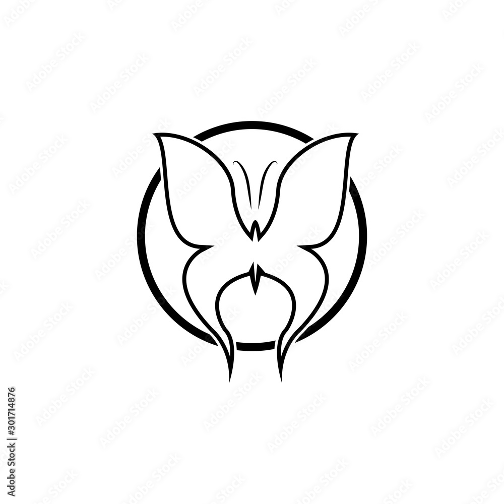 Butterfly conceptual simple Logo design template Vector illustration Butterfly conceptual simple Logo design template Vector illustration