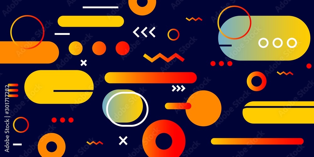 Vector creative abstract illustration with different gradient br