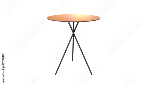 3d illustration of side table on a grey background