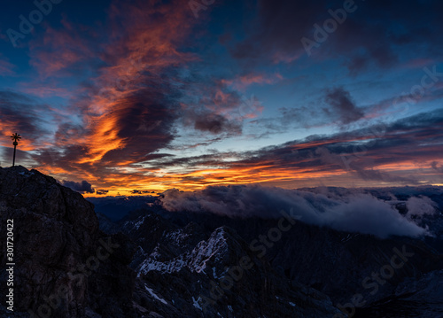 Sunrise on the Zugspitze