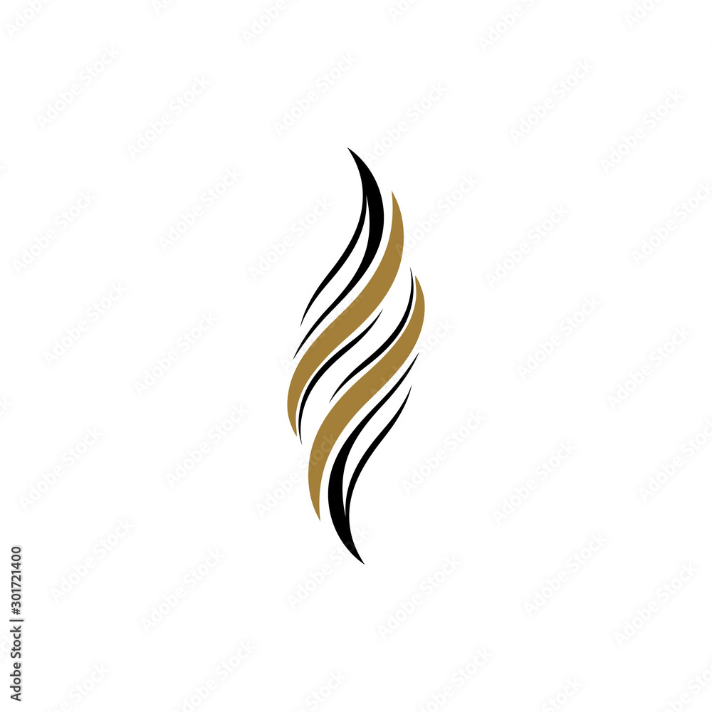 hair logo template design vector