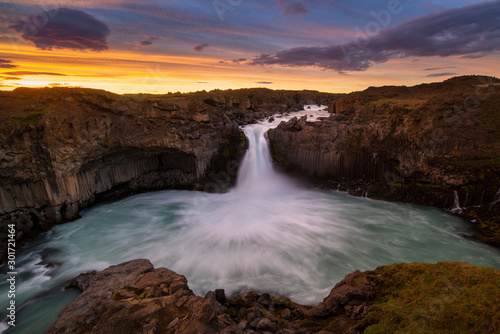 Aldeyjarfoss waterfall in Summer, Iceland. © Theerayoot