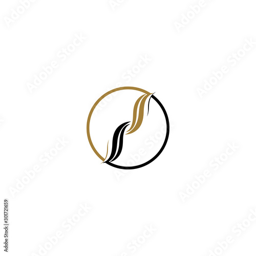 hair logo template design vector