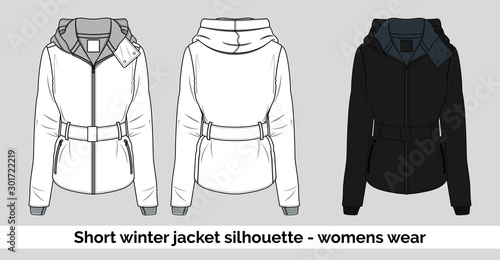 Short winter jacket silhouette - womens wear