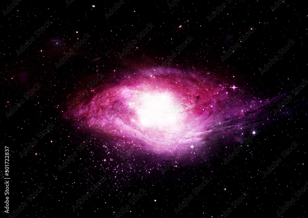 Stars, dust and gas nebula in a far galaxy Stars, dust and gas nebula in a far galaxy