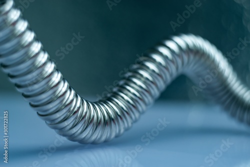 Stainless steel flexible hoses and flexi pipes, fittings and pressure joints. photo