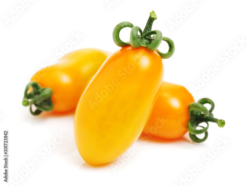 Tableau sur toile cherry tomatoes on white background