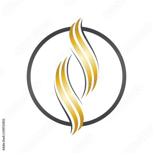 hair logo and symbol design vector template