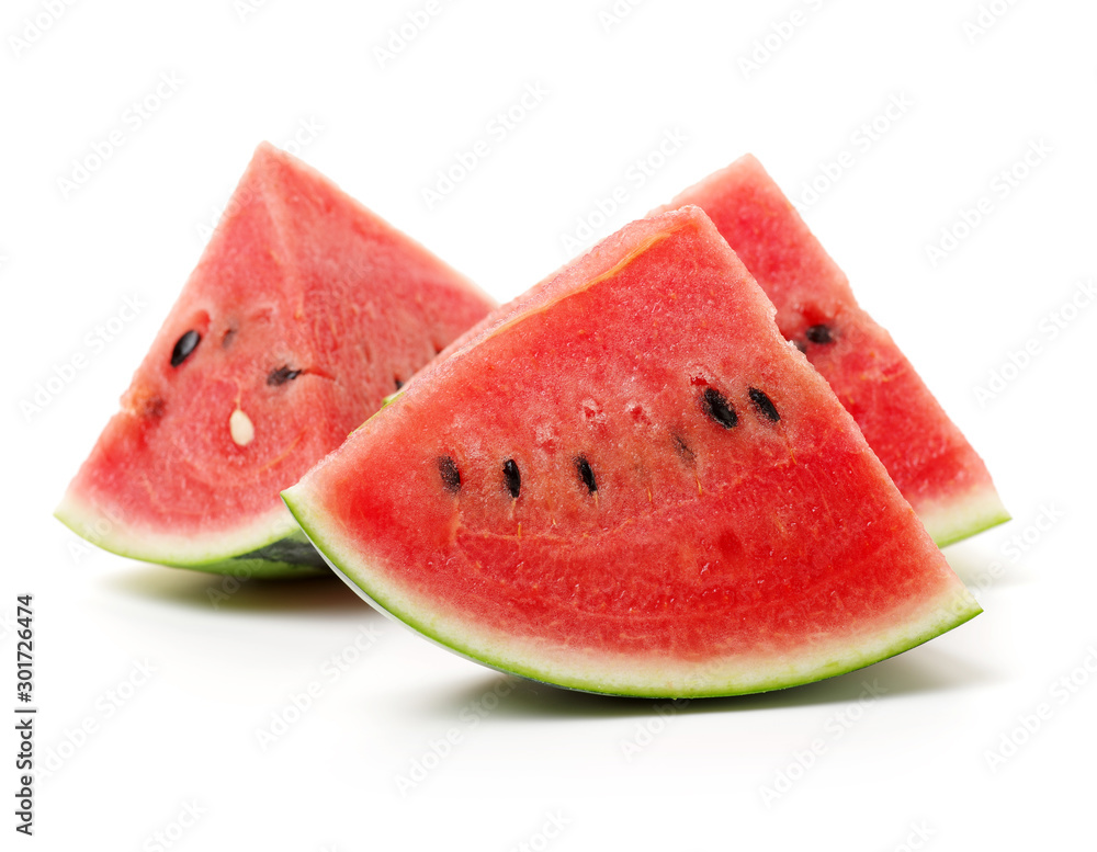 Slice of watermelon on white background Slice of watermelon on white background