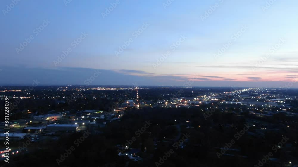 USA Michigan Clinton Township DJI Mavic flying over Farmbrooke Drive on a cold fall evening USA Michigan Clinton Township DJI Mavic flying over Farmbrooke Drive on a cold fall evening