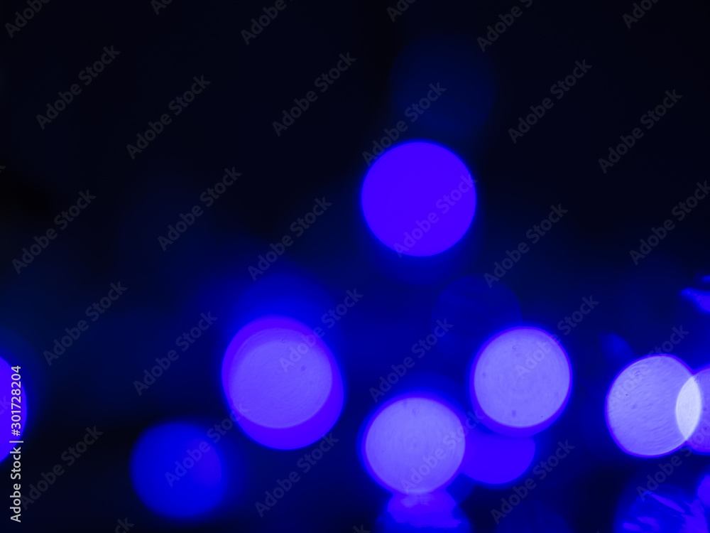 blue Christmas garland in blur blue Christmas garland in blur