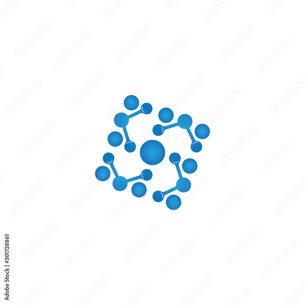 Molecule vector illustration design
