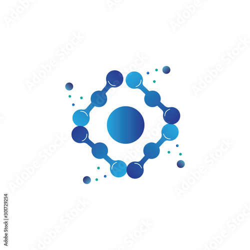 Molecule vector illustration design
