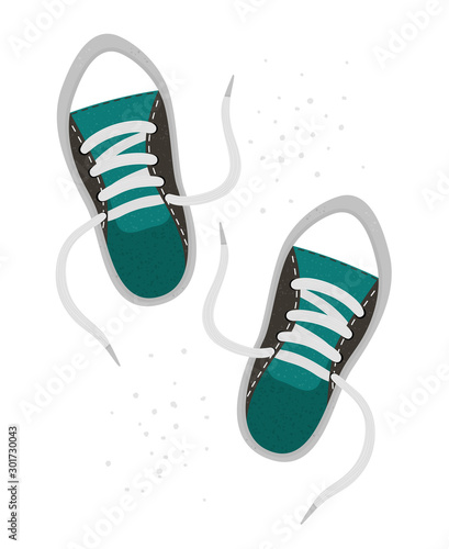 Canvas-taulu Vector flat illustration of a pair of snickers