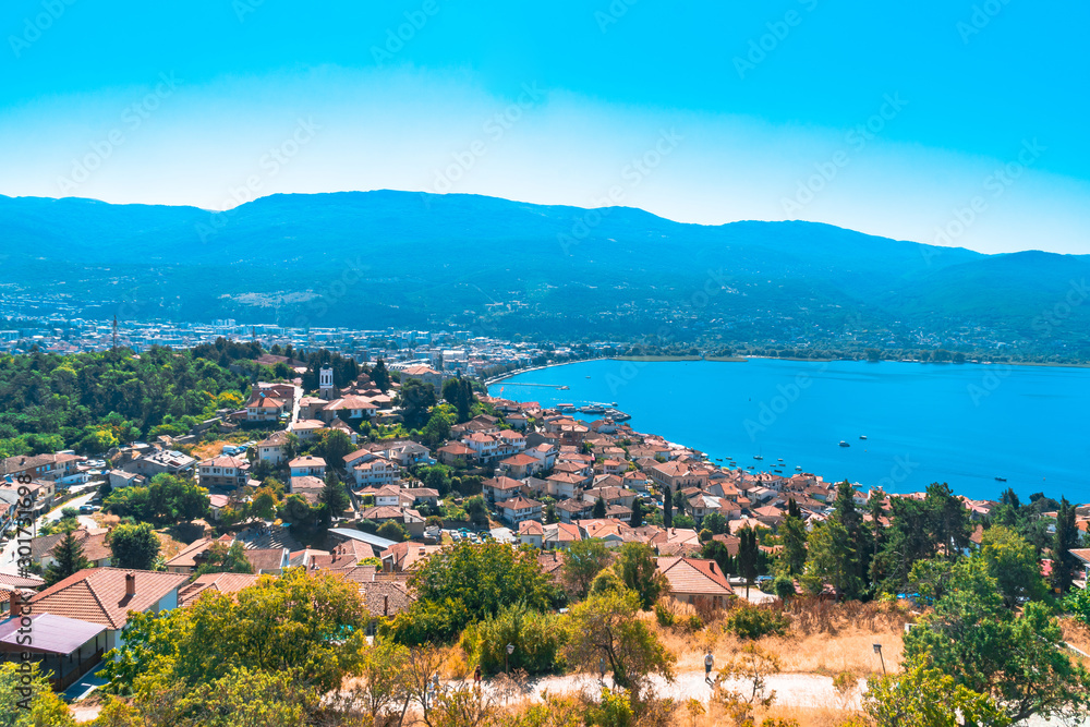 Panoramic View of Ohrid in Macedonia