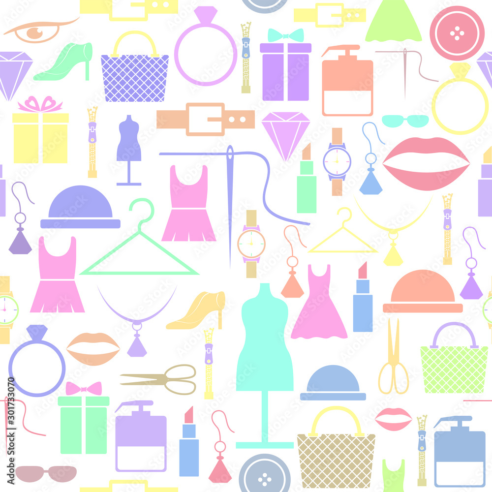 fashion seamless pattern background icon.