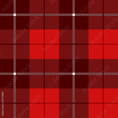 Red Tartan Check Plaid seamless patterns. Lumberjack Buffalo plaid. Rustic Christmas Backgrounds. Christmas tartan patterns. Repeating pattern tile 